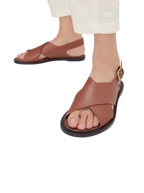Everlane The City Crossover leather sling back sandal Sz 9.5 excellent condition